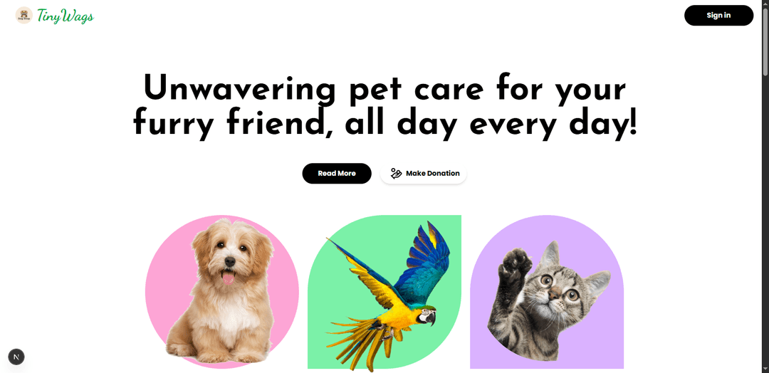 TinyWags project screenshot 3