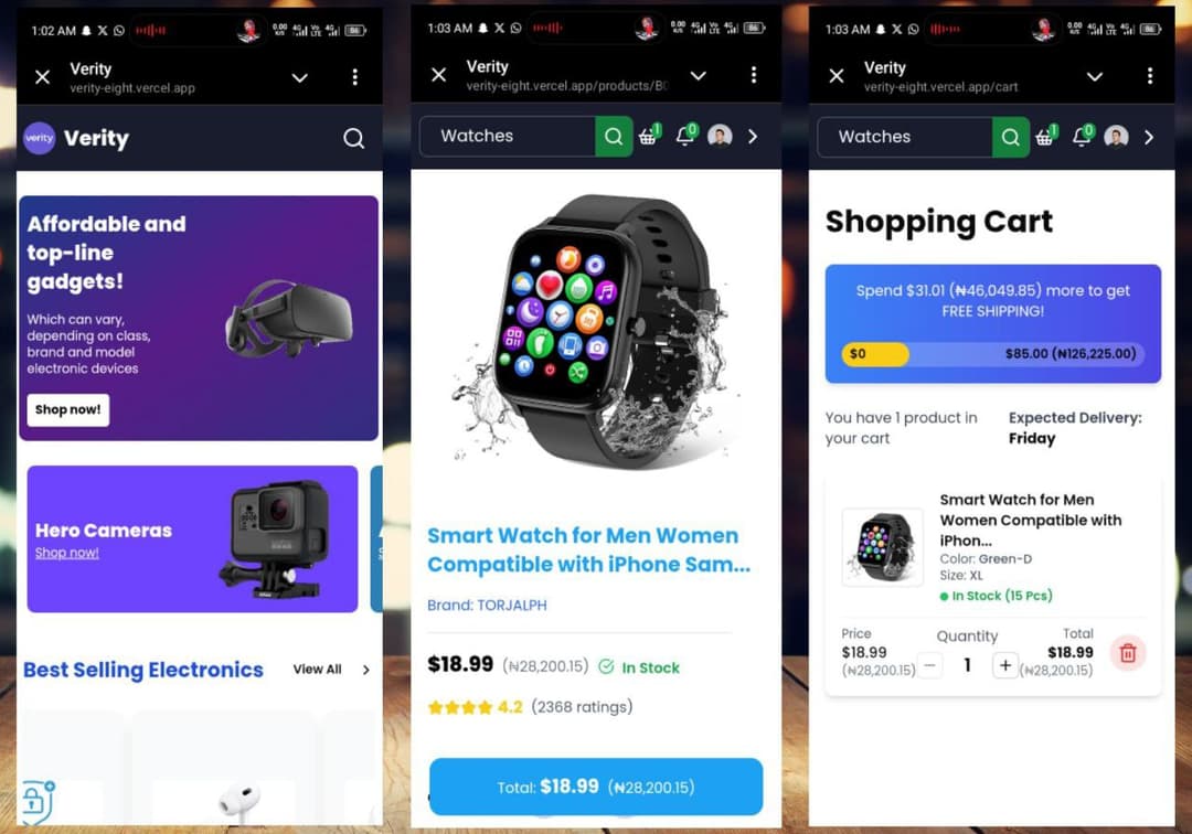 Verity project screenshot 2