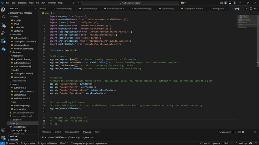Subscription Tracker & User Management API screenshot 1