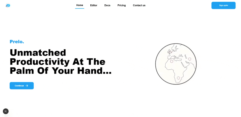 Prelo project screenshot 1