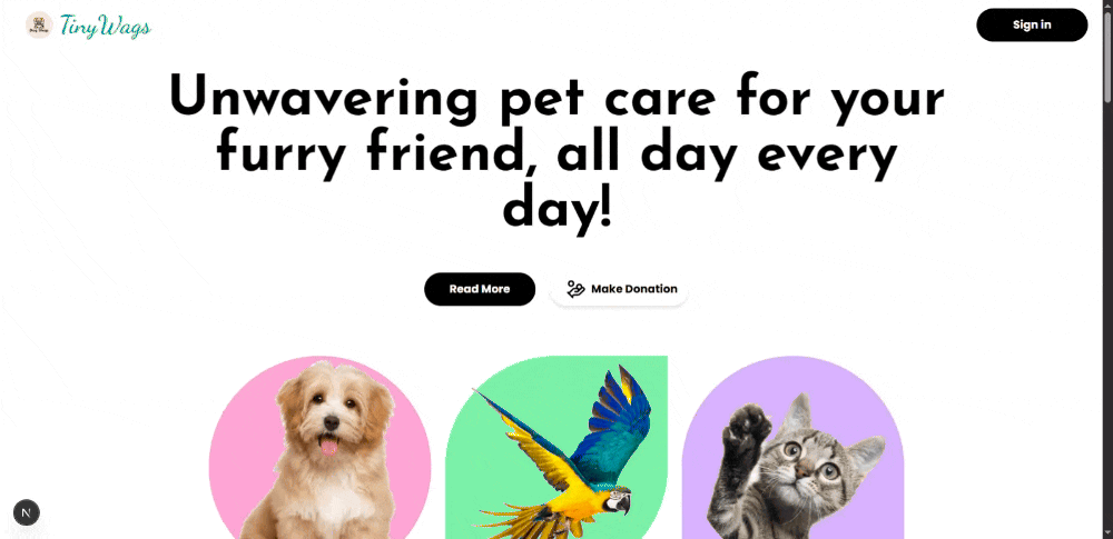 TinyWags project screenshot 1